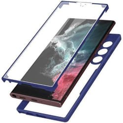 Coque intégrale - AVIZAR - Samsung Galaxy S22 Ultra - Plexiglas - Polymère - Bleu