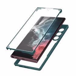 Coque intégrale - AVIZAR - Samsung Galaxy S22 Ultra - Plexiglas et Polymère - Vert - Protection robuste
