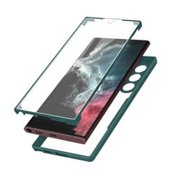 Coque intégrale - AVIZAR - Samsung Galaxy S22 Ultra - Plexiglas et Polymère - Vert - Protection robuste