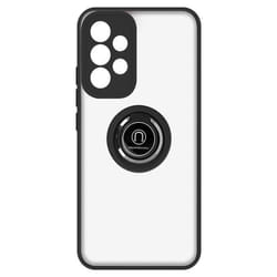 Coque pour Samsung Galaxy A53 5G Bi-matière Bague Métallique Support Vidéo Noir