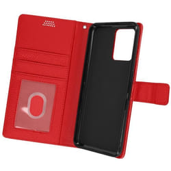 Housse - AVIZAR - Realme 9 Pro Plus - Rouge - Portefeuille Stand Vidéo