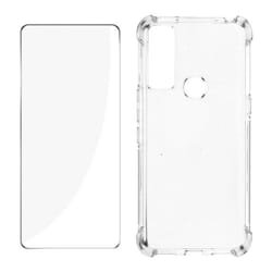 Coque et Film de Protection - AVIZAR - TCL 20R - Silicone Transparent - Verre Trempé 9H - Protection 360°
