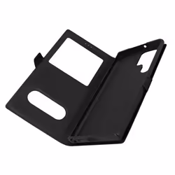 Housse Samsung Galaxy S22 Ultra - AVIZAR - Noir - Fenêtre Double - Support Vidéo