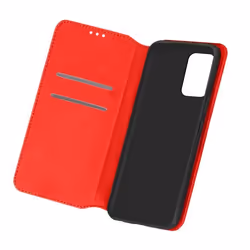 Housse Portefeuille AVIZAR pour Samsung Galaxy A53 5G - Rouge - Fonction Support Vidéo - Protection intégrale