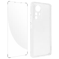 Coque Xiaomi 12 Pro - AVIZAR - Pack intégral 360° - Silicone souple - Film verre trempé 9H