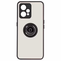 Coque Realme 9 Pro Plus et 9 4G Bi-matière Bague Métallique Support Vidéo Noir