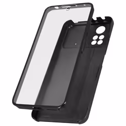 Coque de téléphone - AVIZAR - Xiaomi Poco X4 Pro 5G - Protection 360° - Souple et rigide - Noir