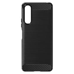 Coque - Sony - Xperia 10 IV - Souple - Carbone - Effet Brossé Noir