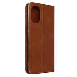 Étui folio AVIZAR pour Oppo Reno 8 Lite 5G - Marron - Fonction Support Vidéo