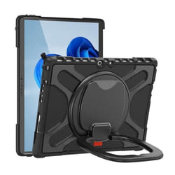Coque - AVIZAR - Microsoft Surface Pro 8 - Multicouche - Poignée rotative - Noir