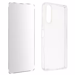 Coque Sony Xperia 10 IV Silicone Gel Souple Film Verre Trempé 9H transparent