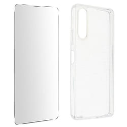 Coque Sony Xperia 10 IV Silicone Gel Souple Film Verre Trempé 9H transparent