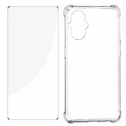 Coque + Film Oppo Reno 8 Lite 5G - AVIZAR - Pack de protection renforcée - Blanc - Rigide - Synthétique - Mixte