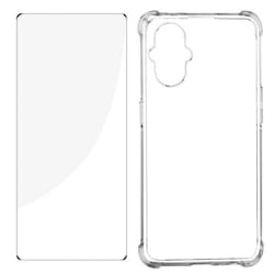 Coque + Film Oppo Reno 8 Lite 5G - AVIZAR - Pack de protection renforcée - Blanc - Rigide - Synthétique - Mixte