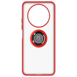 Coque de protection - AVIZAR - Honor Magic 4 Lite - Bi-matière - Bague Métallique - Rouge
