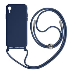 Coque - Apple - iPhone XR - Semi-rigide - Lanière en nylon - 80cm bleu