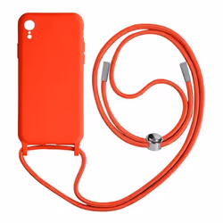 Coque - Apple - iPhone XR - Semi-rigide - Lanière ajustable 80cm - Rouge