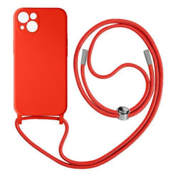 Coque avec Cordon - AVIZAR - Apple iPhone 13 - Semi-rigide - Cordon Nylon 80cm - Rouge