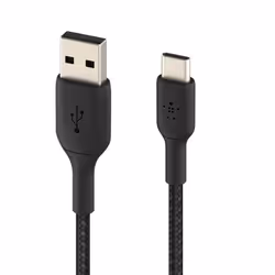 Câble USB vers USB-C - Belkin - 18W - Nylon Tressé - 2m - Charge et Synchro