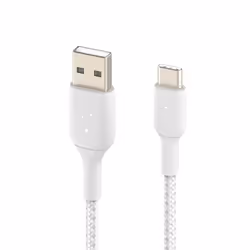 Câble USB vers USB-C - Belkin - 18W - Nylon Tressé - 2m - Charge et Synchronisation