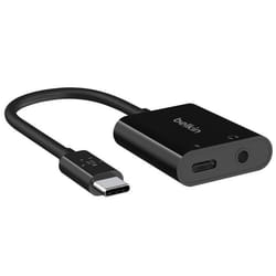 Adaptateur USB-C - BELKIN - Modèle 60W - Audio et Charge - Jack 3.5mm - Compact et Léger