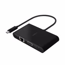 Adaptateur multiports - Belkin - Hub USB-C vers HDMI 4K - VGA - Ethernet - USB 3.0 Power Delivery