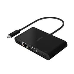 Adaptateur multiports - Belkin - Hub USB-C vers HDMI 4K - VGA - Ethernet - USB 3.0 Power Delivery
