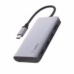 Hub adaptateur USB-C - Belkin - 4en1 - HDMI 4K - 2x USB 3.0 - Power Delivery 100W