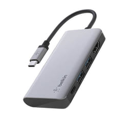 Hub adaptateur USB-C - Belkin - 4en1 - HDMI 4K - 2x USB 3.0 - Power Delivery 100W