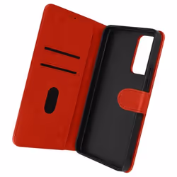 Housse Xiaomi 12 Lite - AVIZAR - Chesterfield - Rouge - Fonction Support Vidéo