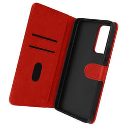 Housse Xiaomi 12 Lite - AVIZAR - Chesterfield - Rouge - Fonction Support Vidéo