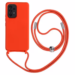 Coque - AVIZAR - Samsung Galaxy A33 5G - Semi-rigide - Cordon ajustable 80cm - Rouge
