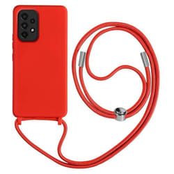 Coque - AVIZAR - Samsung Galaxy A33 5G - Semi-rigide - Cordon ajustable 80cm - Rouge