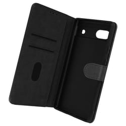 Housse Google Pixel 6A - AVIZAR - Clapet Portefeuille - Fonction Support Vidéo - Noir