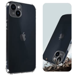 Coque iPhone 14 Plus - AVIZAR - Silicone Gel Souple - Coins Renforcés - Antichocs Transparent