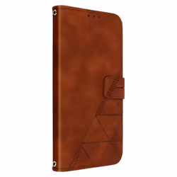 Housse iPhone 14 Plus - AVIZAR - Portefeuille et Support Vidéo - Fermeture Magnétique - Marron