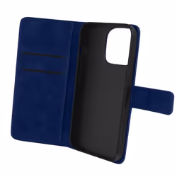 Étui iPhone 14 Pro Portefeuille AVIZAR - Effet Mat Soft Touch - Bleu nuit - Coque Rigide