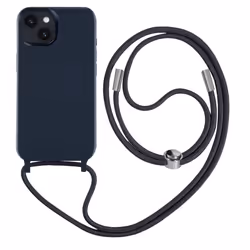 Coque iPhone 14 Plus - Noname - Semi-rigide - Cordon nylon ajustable 80cm - Bleu - Mixte
