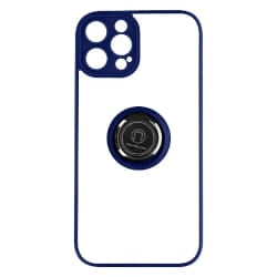 iPhone 14 Pro Coque Bi-matière Bague - Bleu