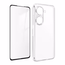Coque et Film de Protection - Asus - Zenfone 10 et 9 - Souple - Verre Trempé 9H - Transparent
