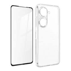 Coque et Film de Protection - Asus - Zenfone 10 et 9 - Souple - Verre Trempé 9H - Transparent