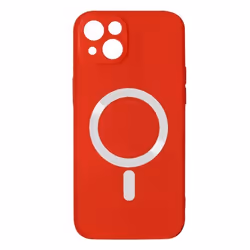 Coque iPhone 14 - AVIZAR - Rouge - Semi Rigide - Soft-Touch - Compatible Magsafe