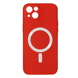 Coque iPhone 14 - AVIZAR - Rouge - Semi Rigide - Soft-Touch - Compatible Magsafe