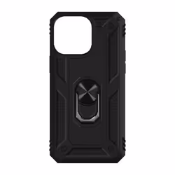 Coque de protection - AVIZAR - iPhone 14 Pro - Antichoc - Noir - Bague de maintien