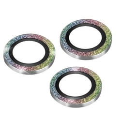 Film caméra iPhone 14 Pro / 14 Pro Max Verre trempé Contour pailleté multicolore