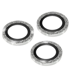 Film caméra iPhone 14 Pro et 14 Pro Max Verre trempé Contour pailleté argent