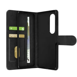 Housse Samsung Galaxy Z Fold 3 - AVIZAR - Clapet Portefeuille - Noir - Languette Magnétique
