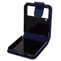 Étui Samsung Galaxy Z Flip 4 Clapet avec Languette Magnétique Bleu Nuit