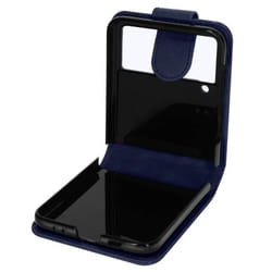 Étui Samsung Galaxy Z Flip 4 Clapet avec Languette Magnétique Bleu Nuit