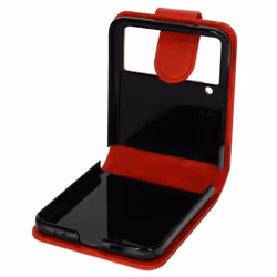Étui - AVIZAR - Samsung Galaxy Z Flip 4 - Rouge - Languette magnétique - Contour caméra surélevé